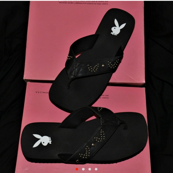 playboy platform sandals